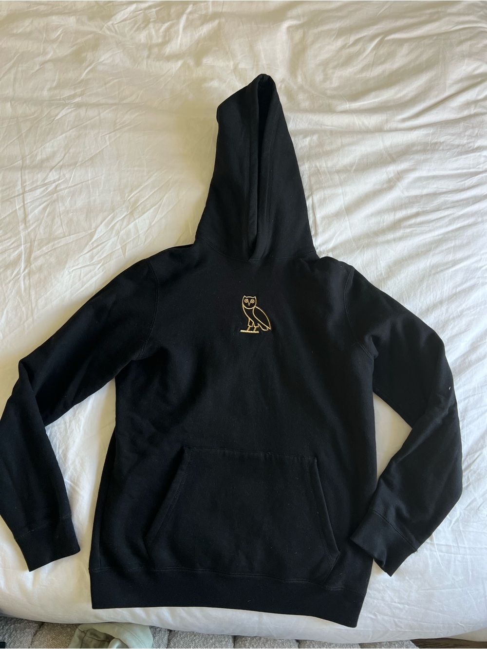 OVO Black Hoodie with Gold Owl Tag